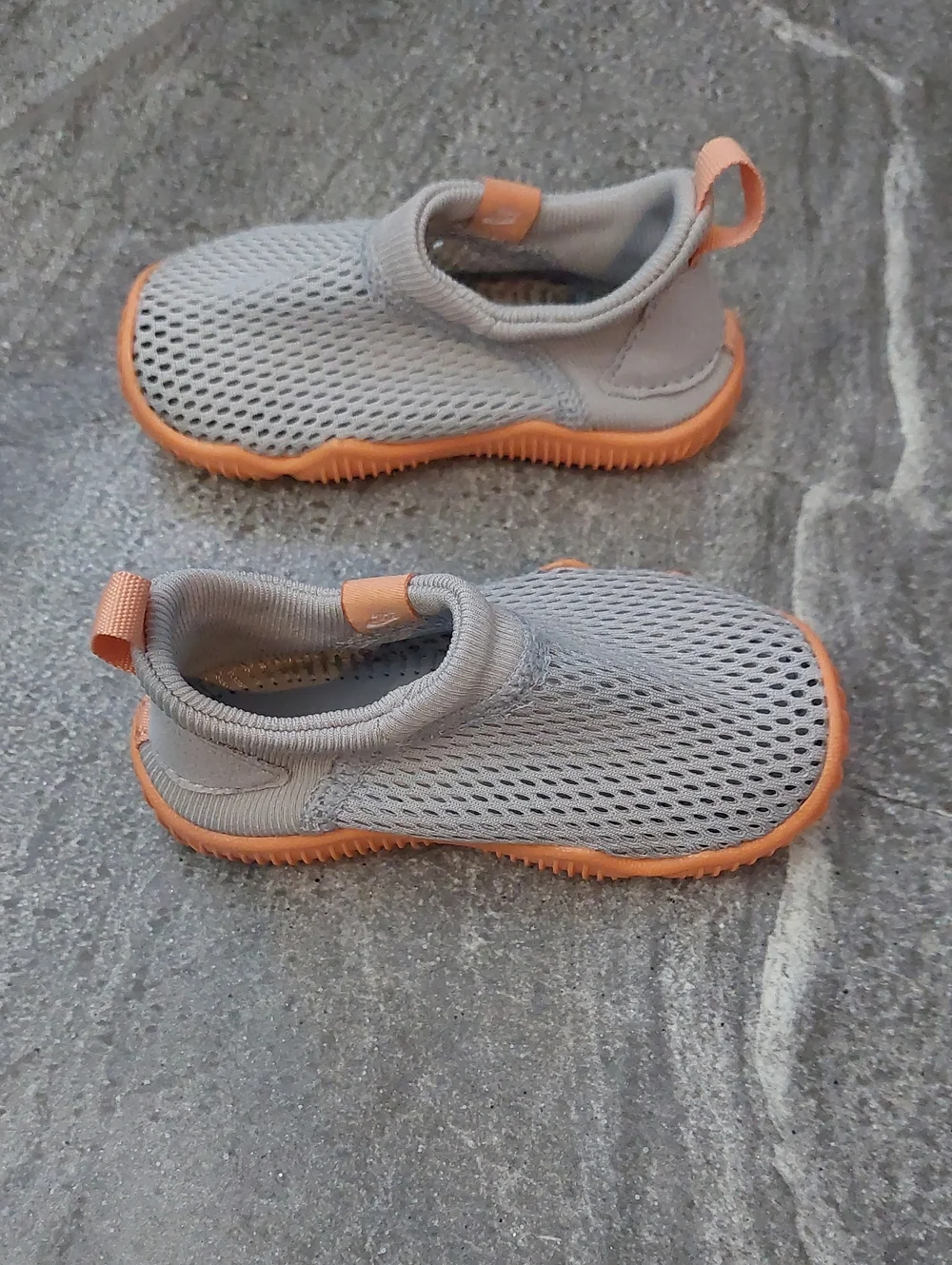 Nike Kids Water Shoes Gray with Orange Trim